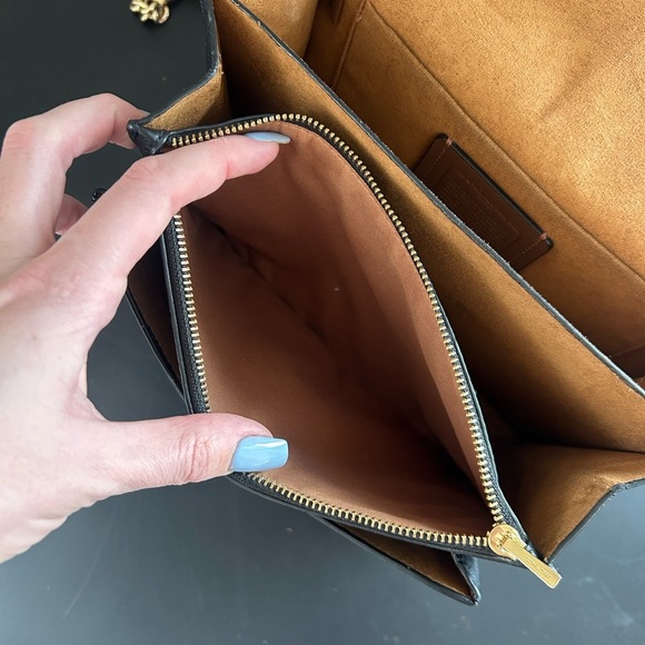 Coach Klare Diary Embroidered Black Leather Crossbody Bag C8283 - Picture 11 of 15